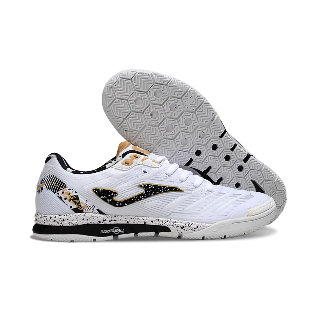 Chuteira Society Joma Top Flex TF | Preta e Laranja