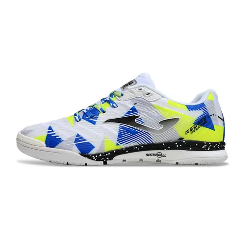 Chuteira Futsal Joma Regate Rebound IC Branca, Azul e Verde