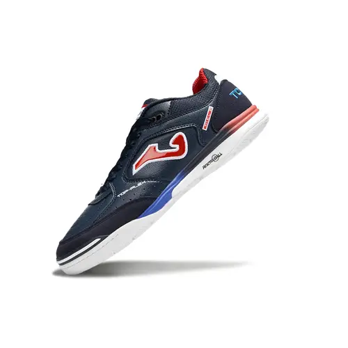 Chuteira Futsal Joma Top Flex Rebound IC Azul Marinho e Vermelho