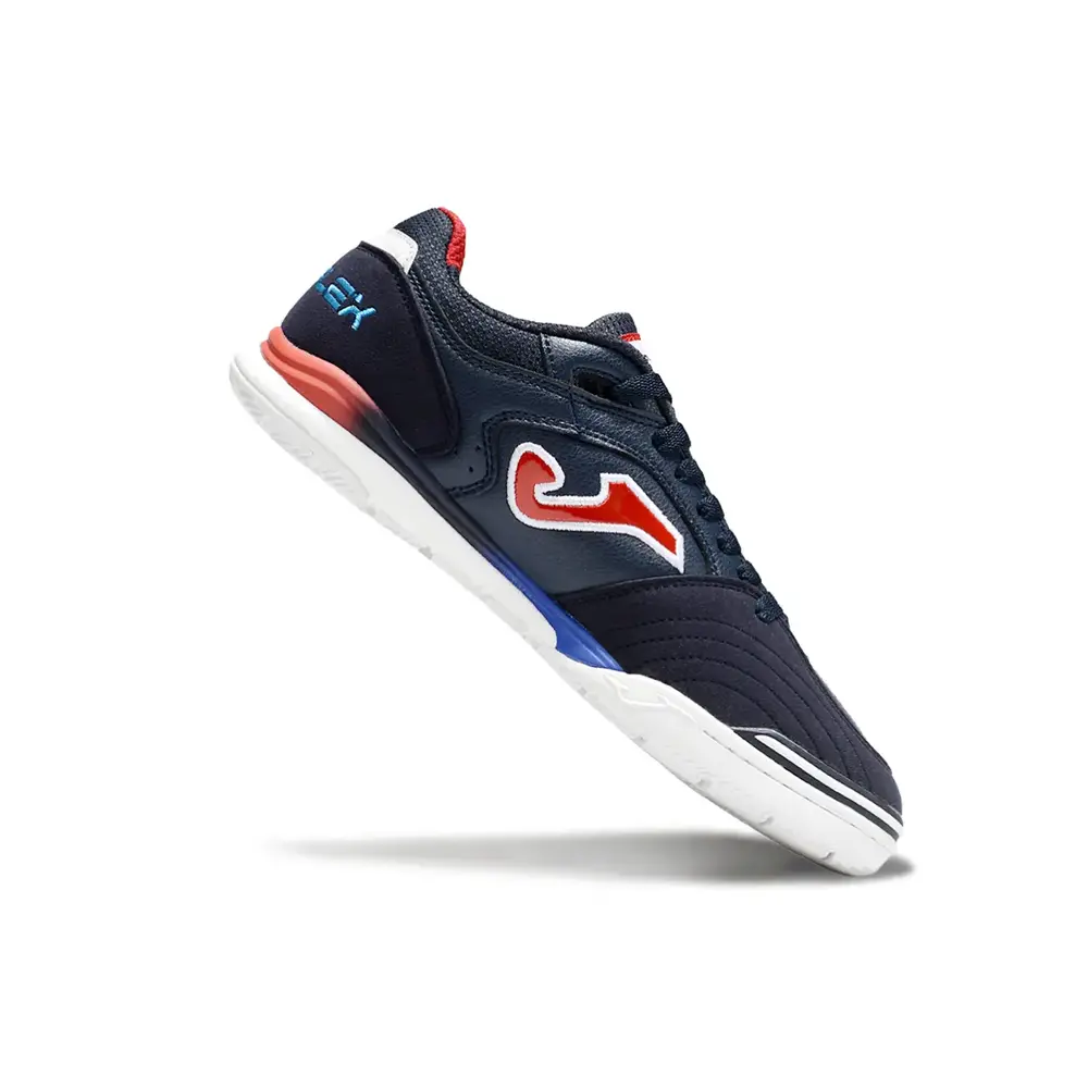 Chuteira Futsal Joma Top Flex Rebound IC Azul Marinho e Vermelho
