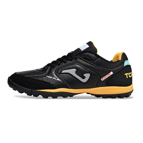 Chuteira Society Joma Top Flex TF Preta e Laranja