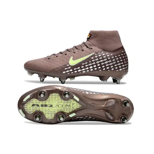 Chuteira Campo Nike Air Zoom Mercurial Superfly 10 Elite Trava Mista Marrom