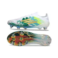 Chuteira Campo Adidas F50 | Travas Alumínio Branco Verde Dourado - imagem 6