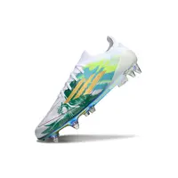 Chuteira Campo Adidas F50 | Travas Alumínio Branco Verde Dourado - imagem 4