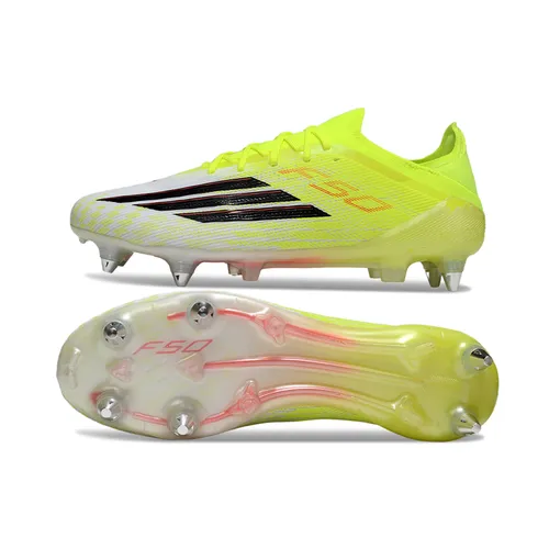 Chuteira Campo Adidas F50 Ponta de Aluminio Verde e Branco