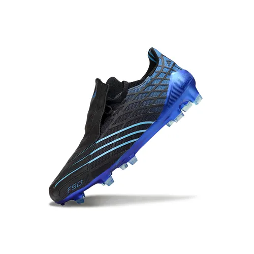 Chuteira Campo Adidas F50 Spider Remake Preto e Azul 