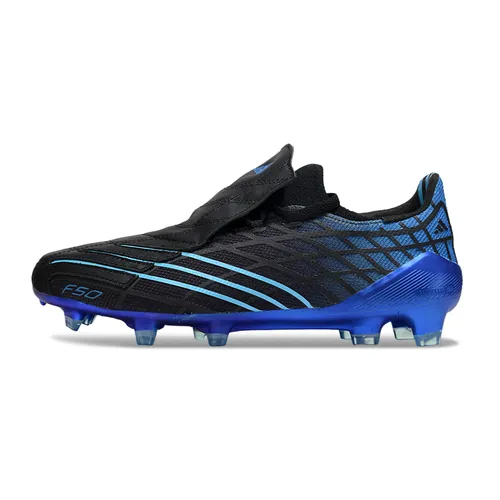 Chuteira Campo Adidas F50 Spider Remake Preto e Azul 