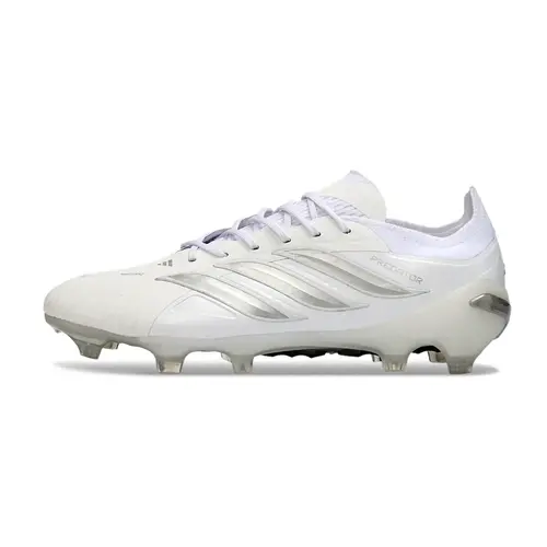 Chuteira Campo Adidas Predator 26 Elite FG Branco e Prata