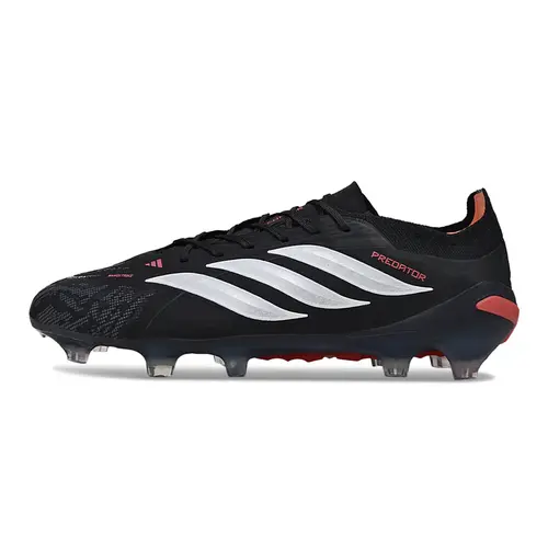 Chuteira Campo Adidas Predator 26 Elite FG Preto e Vermelho