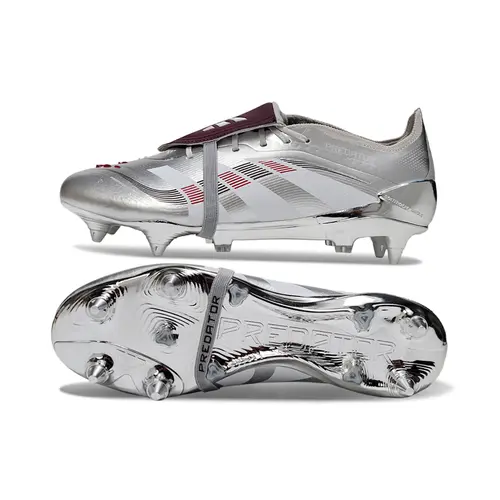 Chuteira Campo Adidas Predator Elite FT 30 Ponta de Aluminio Prata