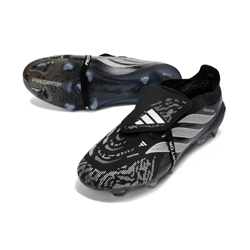 Chuteira Campo Adidas Predator Tongue 26 Elite FG Preto e Branco 
