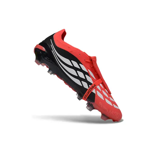 Chuteira Campo Adidas Predator Tongue 26 Elite FG Preto, Laranja e Branco 