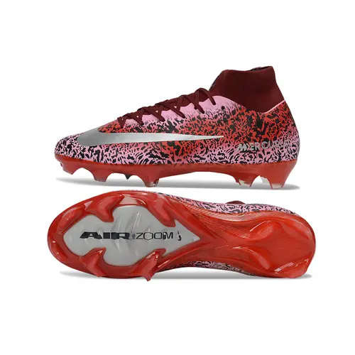Chuteira Campo Nike Air Zoom Mercurial Superfly 10 Elite FG Vermelho e Prata