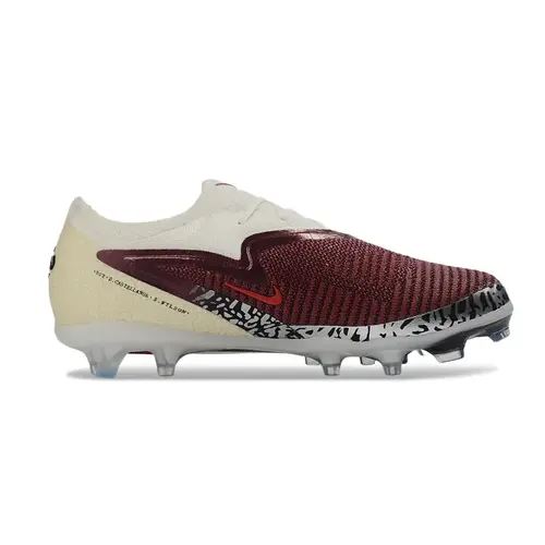 Chuteira Campo Nike Phantom GX 6 Elite FG Bordo e Branco