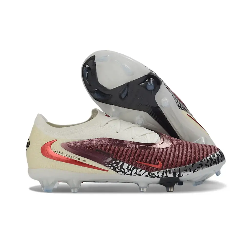 Chuteira Campo Nike Phantom GX 6 Elite FG Bordo e Branco