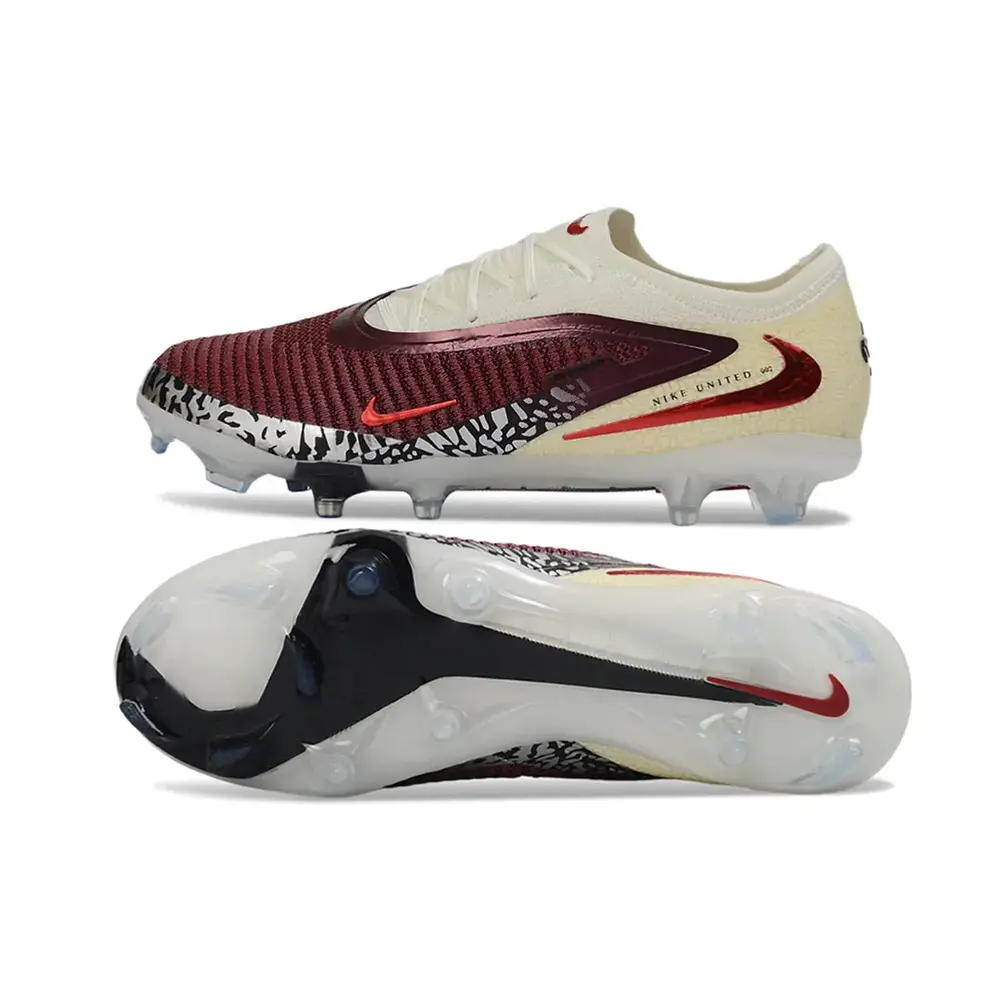 Chuteira Campo Nike Phantom GX 6 Elite FG Bordo e Branco