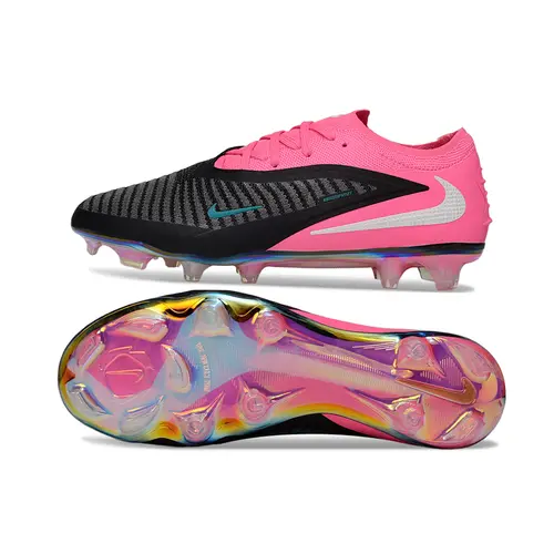 Chuteira Campo Nike Phantom GX 6 Elite FG Preto e Rosa 