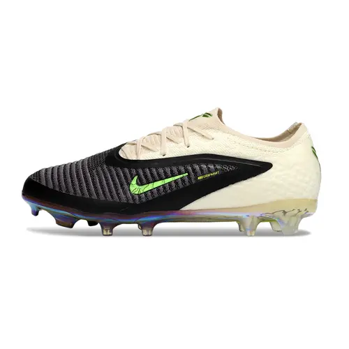 Chuteira Campo Nike Phantom GX 6 Elite FG Preto, Bege e Verde "Black Mamba"