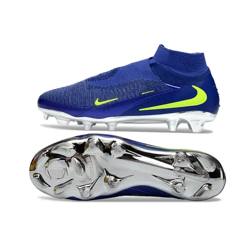 Chuteira Campo Nike Phantom GX 6 DF Elite FG Azul e Verde 