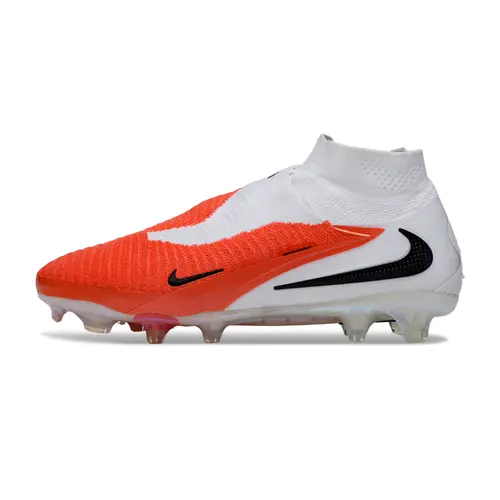 Chuteira Campo Nike Phantom GX 6 DF Elite FG Branco e Laranja 