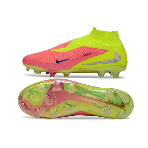 Chuteira Campo Nike Phantom GX 6 DF Elite FG Rosa e Verde 