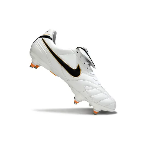 Chuteira Campo Nike Tiempo Legend 3 Elite Trava Mista Branca e Preta