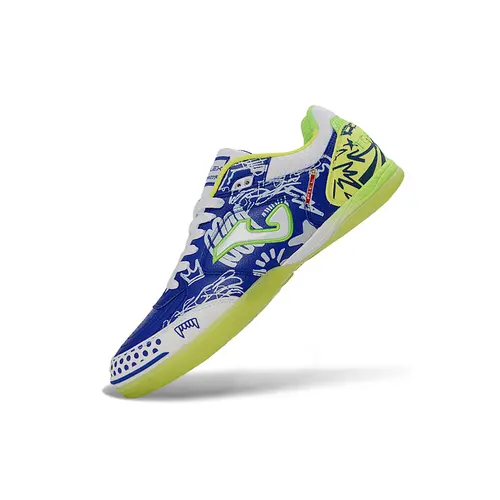 Chuteira Futsal Joma Top Flex Rebound IC Azul, Verde e Branco