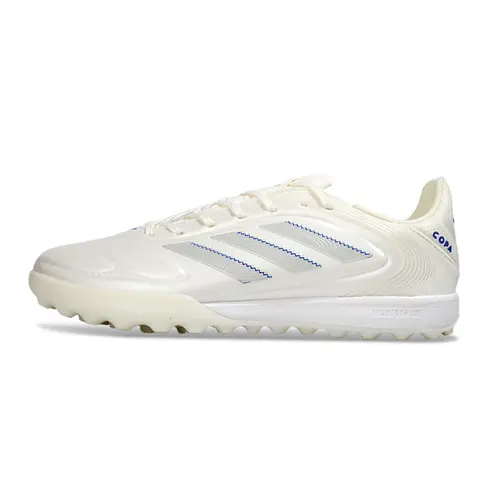 Chuteira Society Adidas Copa Pure.3 TF Branco e Azul