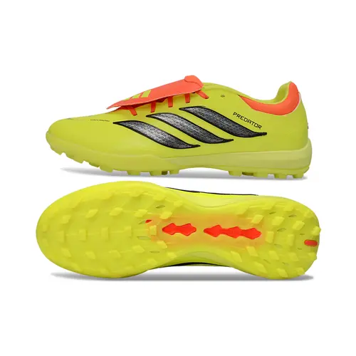 Chuteira Society Adidas Predator Tounge Elite 26 TF Verde e Laranja 