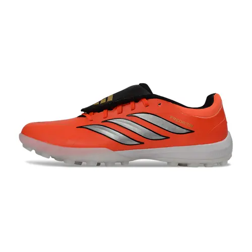 Chuteira Society Adidas Predator Tounge Elite 26 TF Vermelho, Prata e Preto