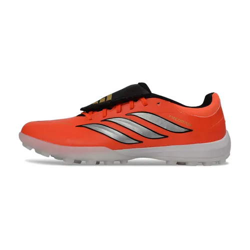 Chuteira Society Adidas Predator Tongue Elite 26 TF Vermelho, Prata e Preto