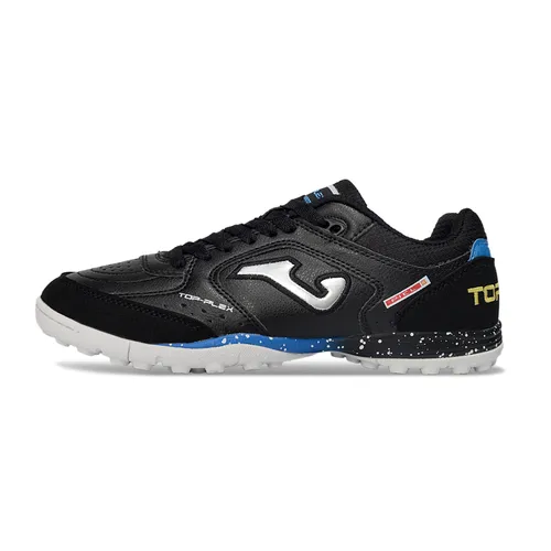 Chuteira Society Joma Top Flex Rebound TF Preta, Azul e Branca