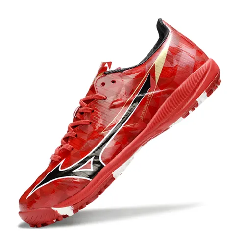 Chuteira Society Mizuno Alpha TF Vermelha e Preta "Ruby Red"