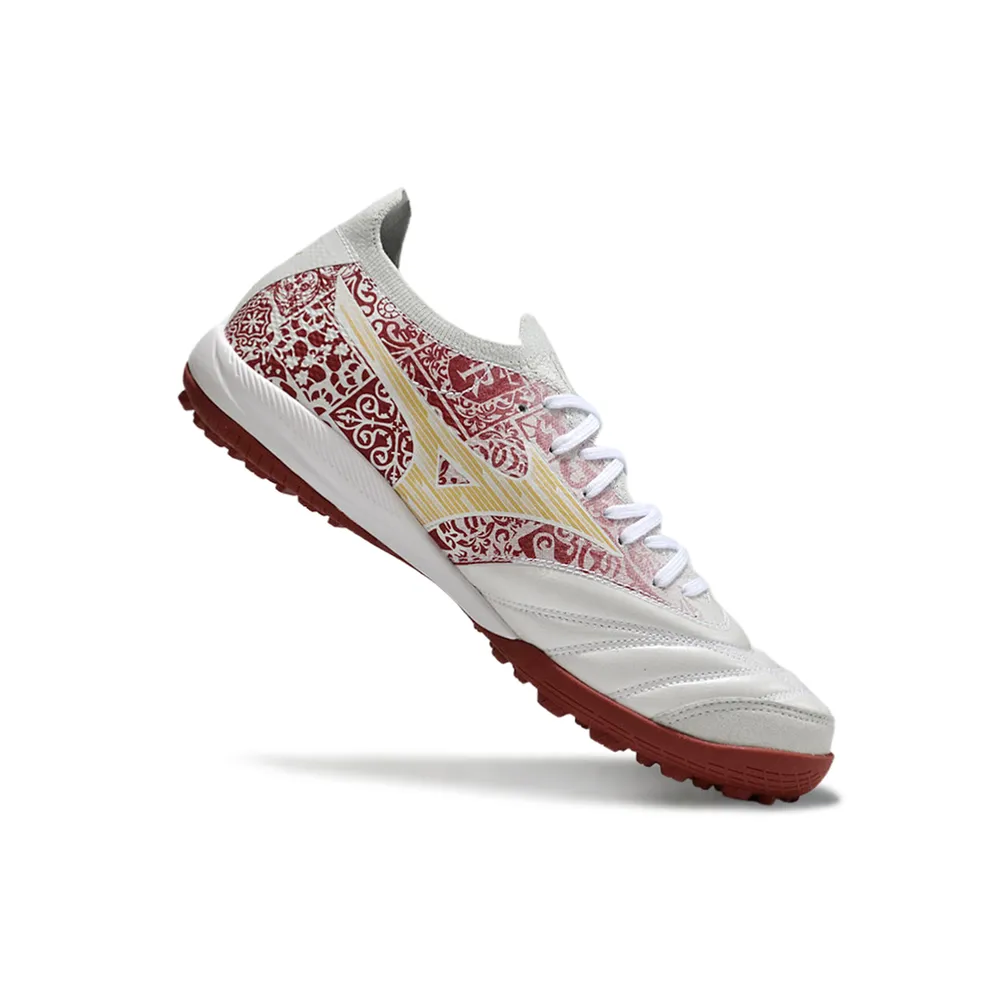 Chuteira Society Mizuno Morelia | Neo Sala TF Branca e Vermelha