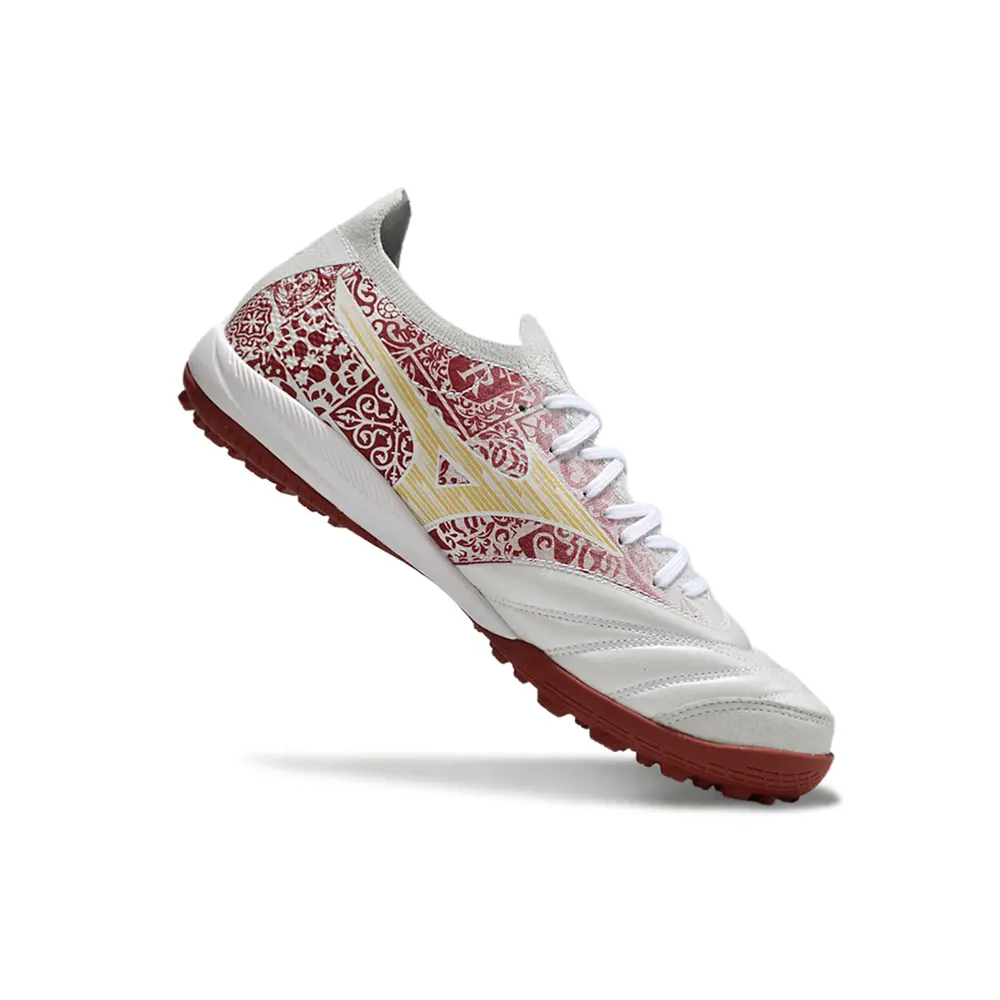 Chuteira Society Mizuno Morelia | Neo Sala TF Branca e Vermelha