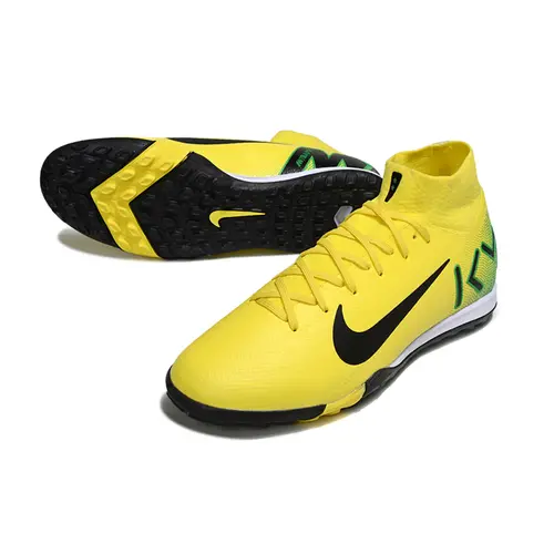 Chuteira Society Nike Air Zoom Mercurial Superfly 10 Elite TF Amarela e Preta