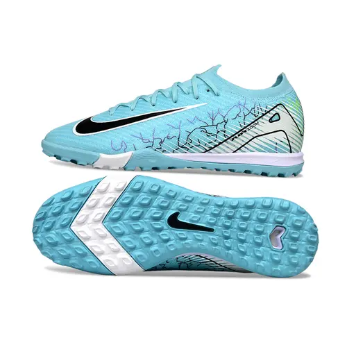 Chuteira Society Nike Air Zoom Mercurial Vapor 16 Elite TF Azul e Branco