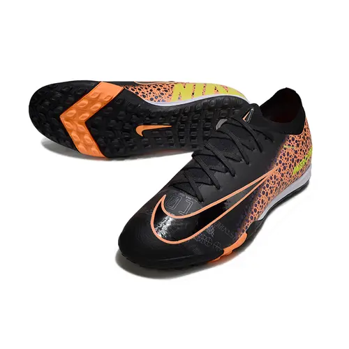 Chuteira Society Nike Air Zoom Mercurial Vapor 16 Elite TF Preto e Laranja 