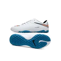 Chuteira Society Nike Hypervenom TF Branca e Azul | Agilidade - imagem 3