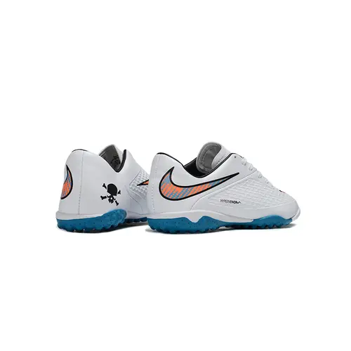 Chuteira Society Nike Hypervenom TF Branca e Azul