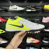 Chuteira Society Nike Phantom GX 2 Elite TF Cinza e Verde - Pronta Entrega - imagem 1
