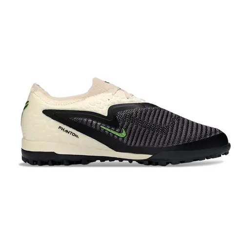 Chuteira Society Nike Phantom GX 6 Elite TF Bege, Preto e Verde "Black Mamba"