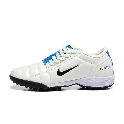 Chuteira Society Nike Total 90 TF Branca e Azul