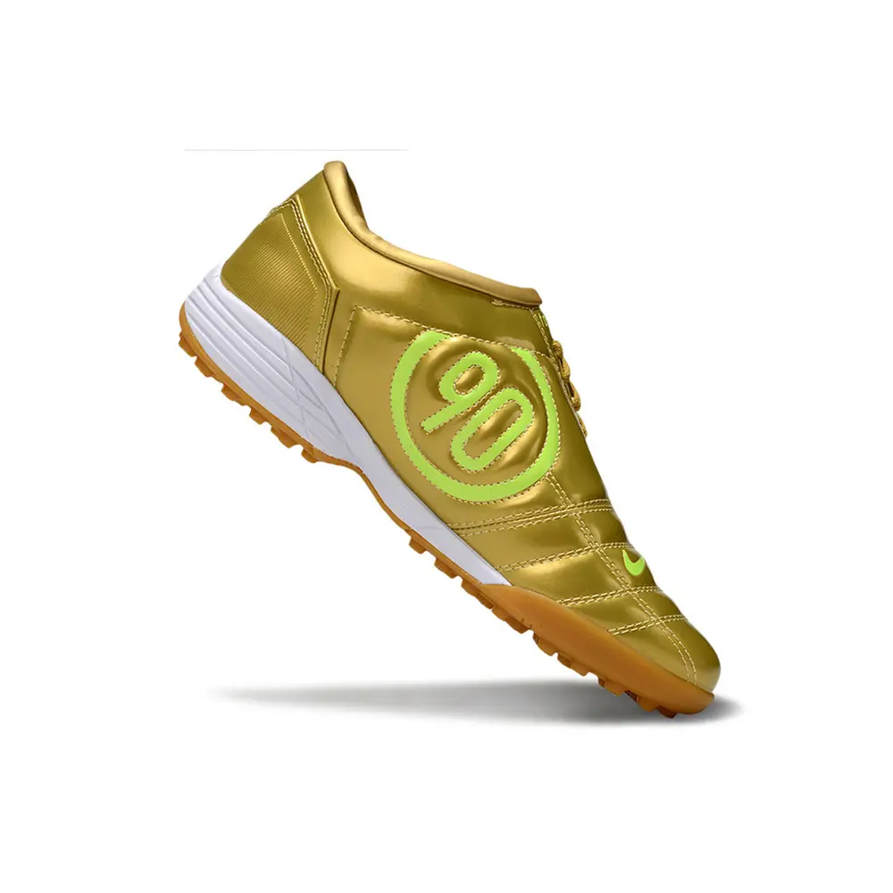 Chuteira Nike Total 90 TF | Dourada e Verde