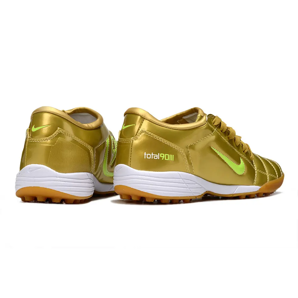 Chuteira Nike Total 90 TF | Dourada e Verde