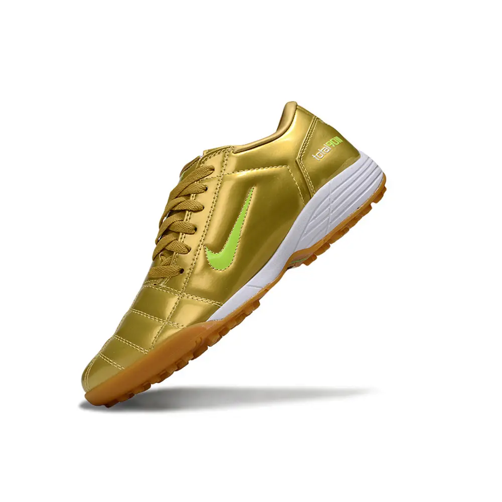 Chuteira Nike Total 90 TF | Dourada e Verde