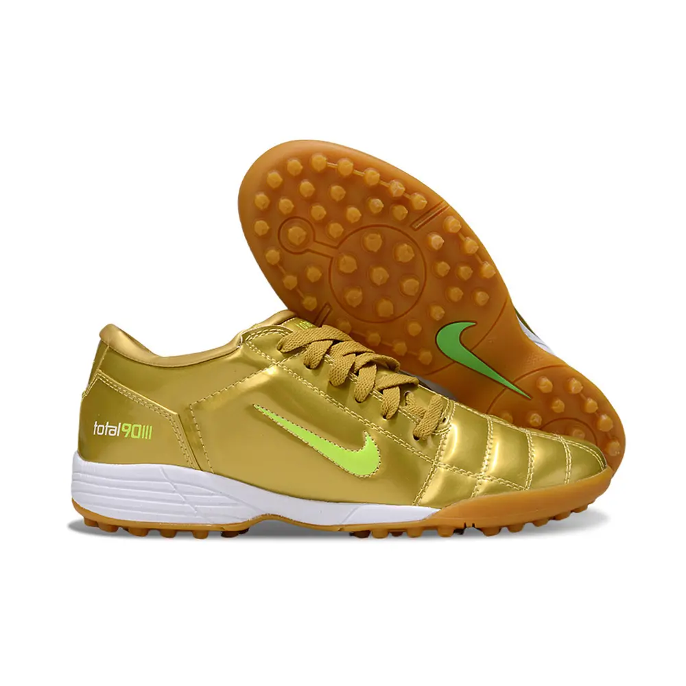 Chuteira Nike Total 90 TF | Dourada e Verde