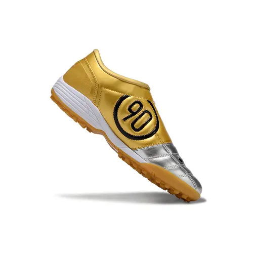 Chuteira Society Nike Total 90 TF Prata e Dourada