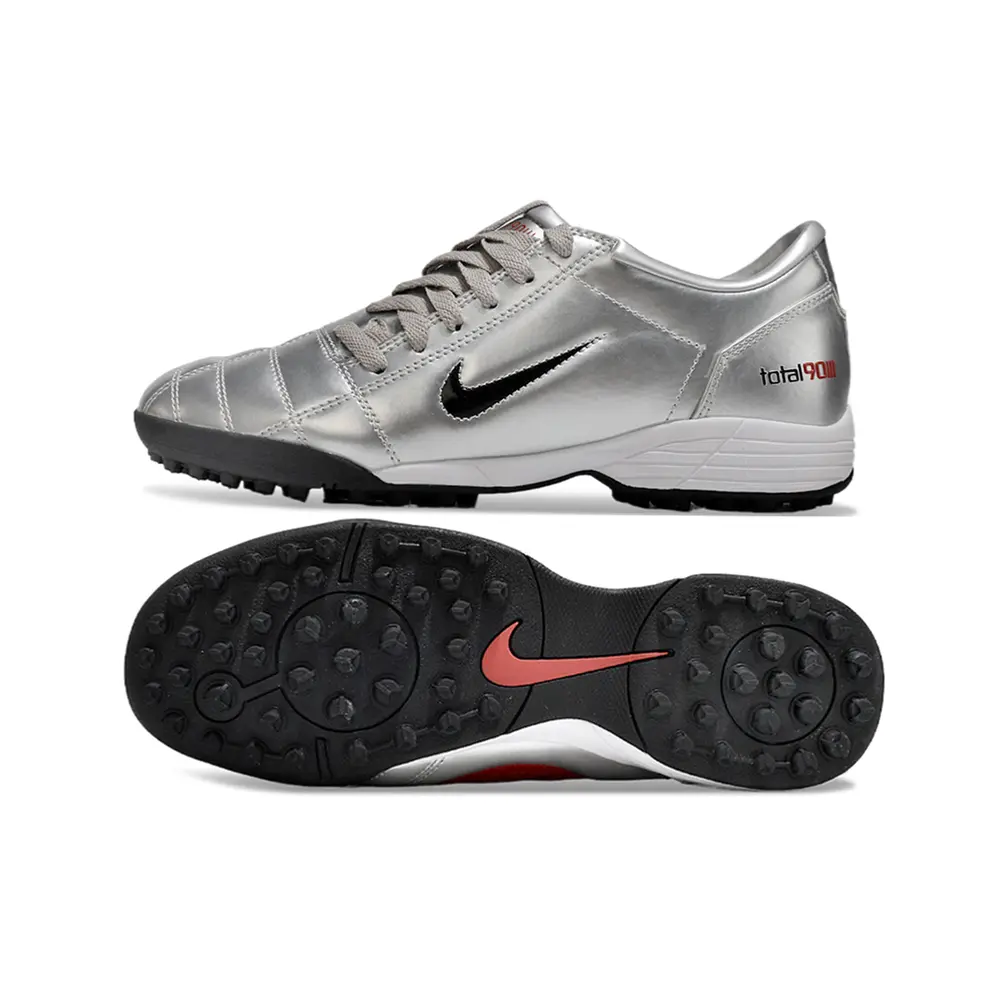 Chuteira Society Nike Total 90 | TF Prata e Preto
