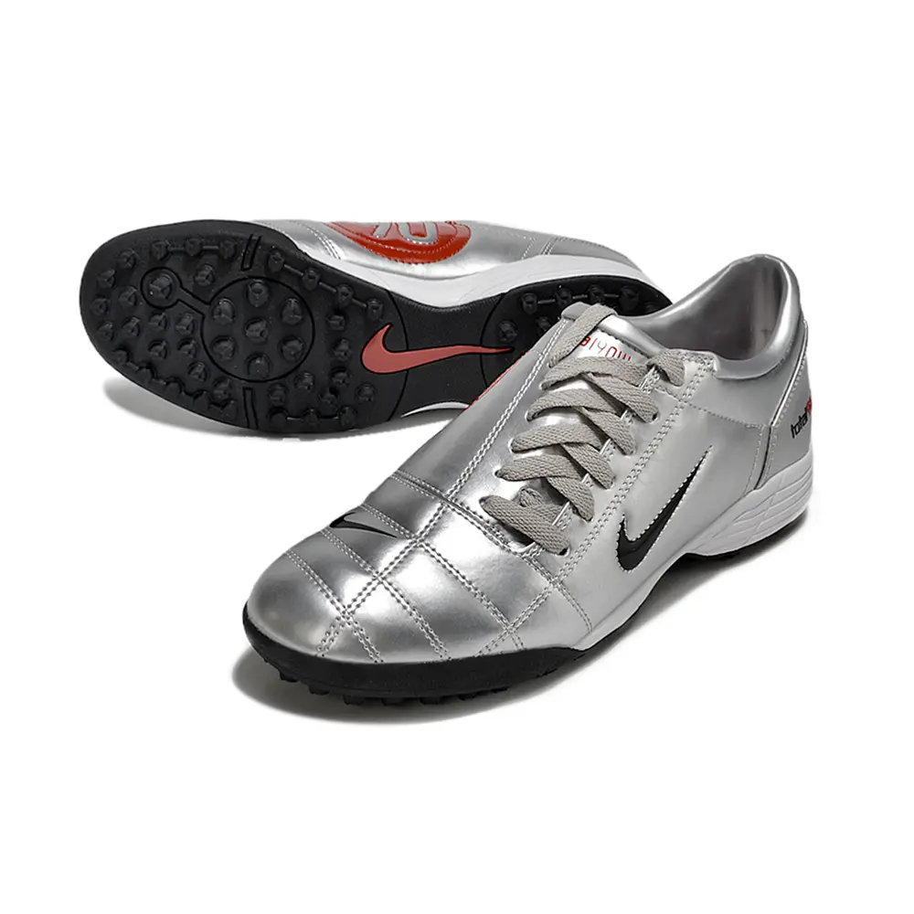 Chuteira Society Nike Total 90 | TF Prata e Preto